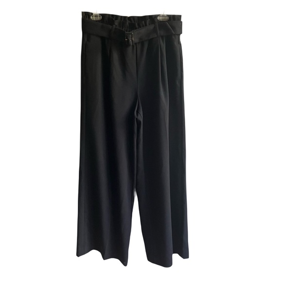 Ann Taylor High Rise Paperbag Waist Wide Leg Pants Size M Pull On Pockets Office - Picture 1 of 5